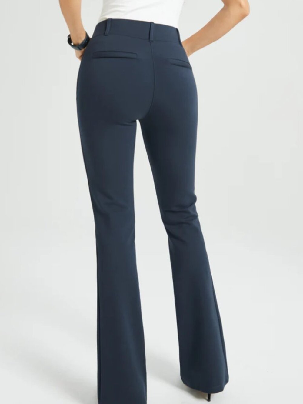 New Betabrand Navy Bootcut Classic Dress Pant Yoga Pants Large Short Petite - Picture 3 of 5